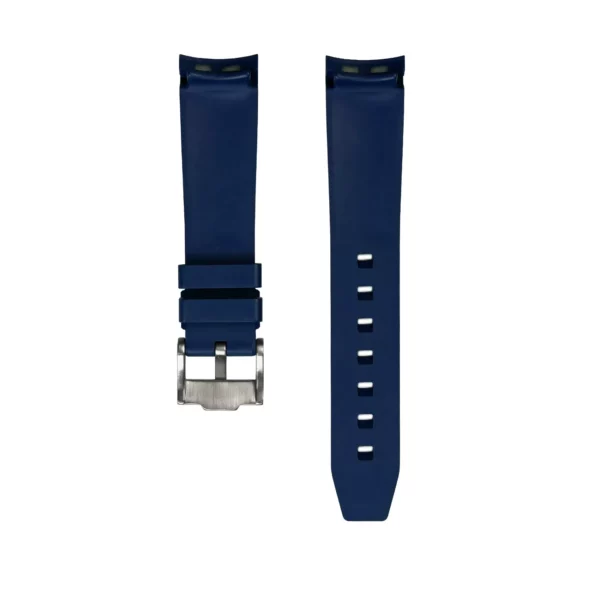 WB Original Kautschuk-Uhrenarmband - abgerundetes Ende - Blau – Bild 3