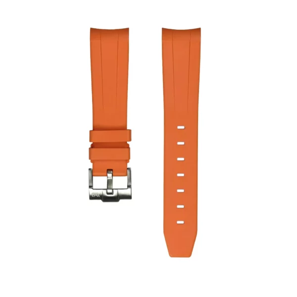 WB Original Kautschuk-Uhrenarmband - abgerundetes Ende - Orange