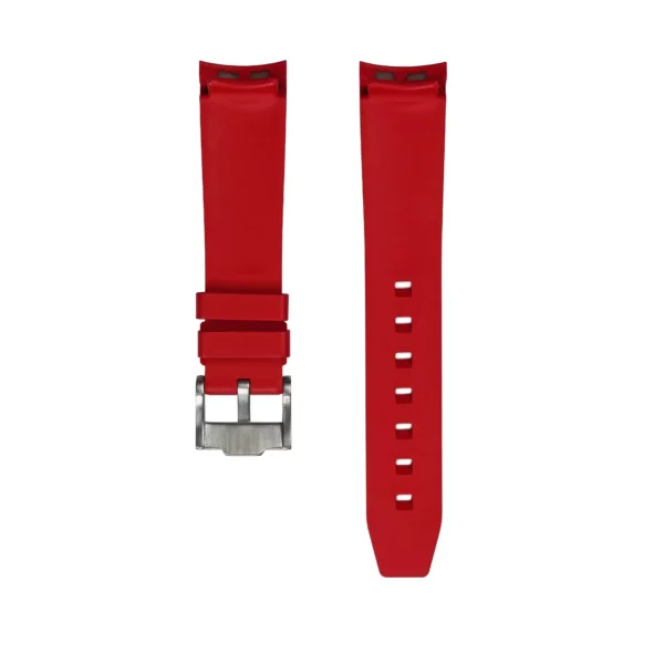 WB Original Kautschuk-Uhrenarmband - abgerundetes Ende - Rot – Bild 3