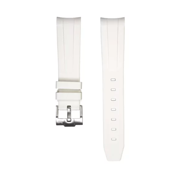 WB Original Kautschuk-Uhrenarmband - abgerundetes Ende - Weiß