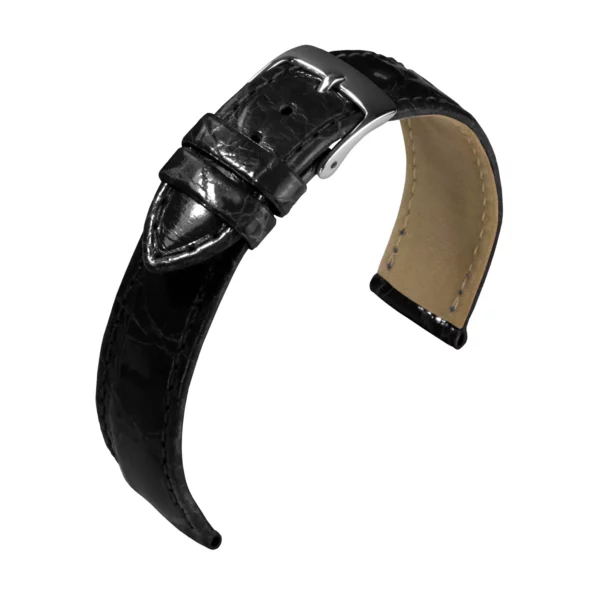 Barington Kroko Uhrenarmband (896) - Schwarz