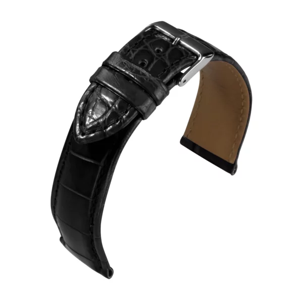 Barington Louisiana Kroko Uhrenarmband (644) - Schwarz