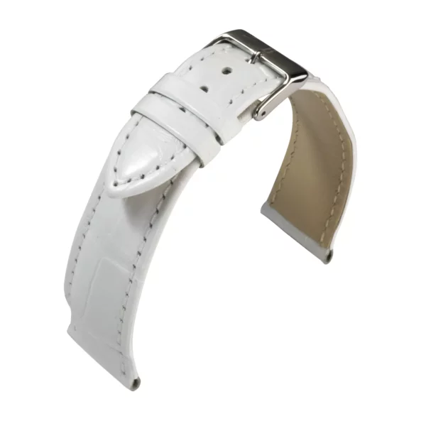 Barington Louisiana Kroko Uhrenarmband (644) - Weiß