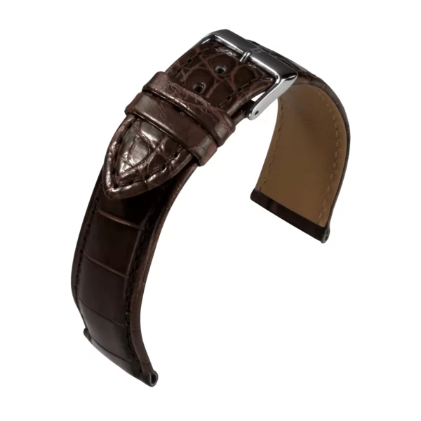 Barington Louisiana Kroko Uhrenarmband (644) - Dunkelbraun