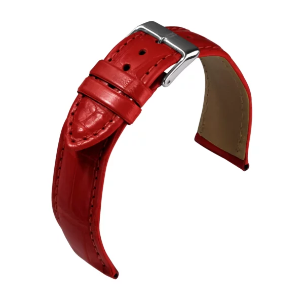 Barington Louisiana Kroko Uhrenarmband (644) - Rot