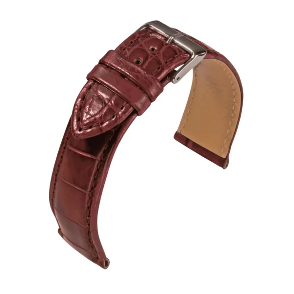Barington Louisiana Kroko Uhrenarmband (644) - Burgunderrot