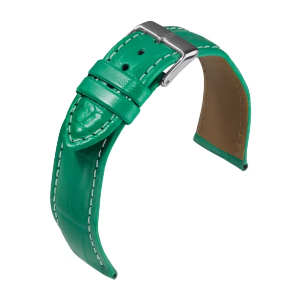 Barington Louisiana Kroko Uhrenarmband (644) - Smaragdgrün