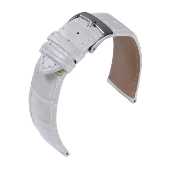 Barington Kroko-Print Uhrenarmband (890) - Weiß