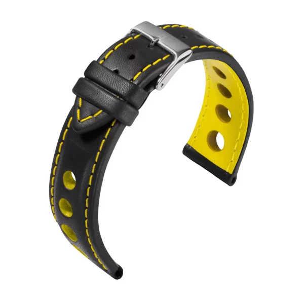 Barington Racing Uhrenarmband (652) - Schwarz/Gelb