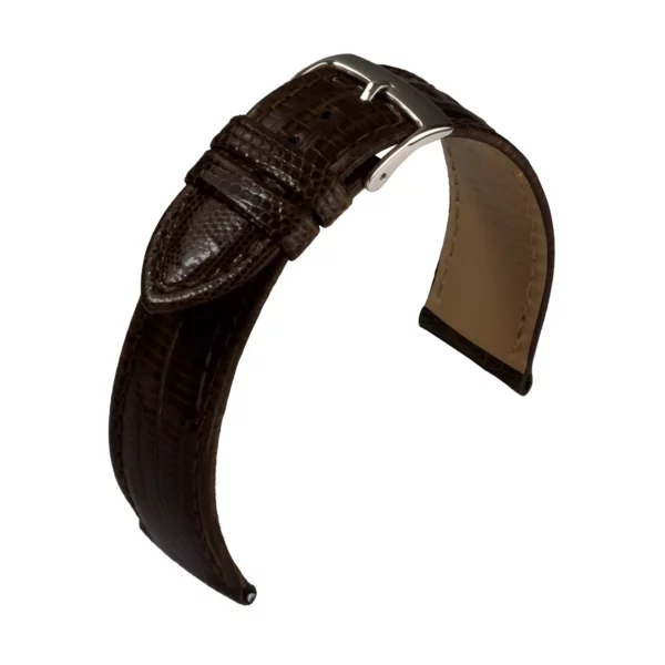 Barington Teju-Eidechse Leder-Uhrenarmband (589) - Dunkelbraun