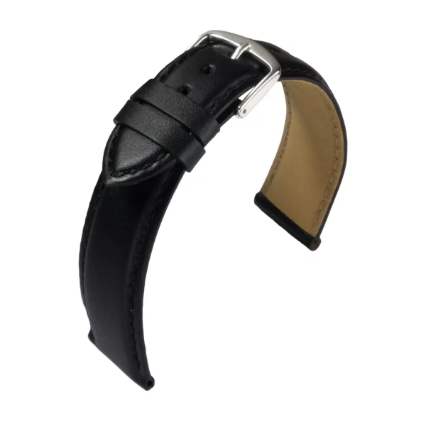 Eulit Büffelkalb Uhrenarmband (8002) - Schwarz