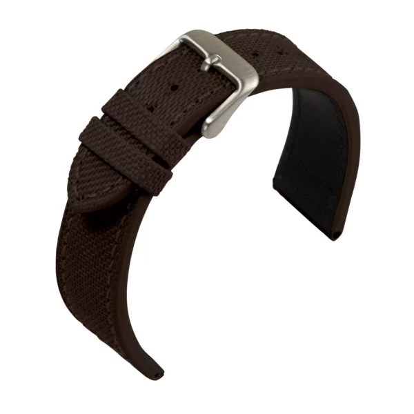Eulit Canvas Uhrenarmband (230) - Dunkelbraun