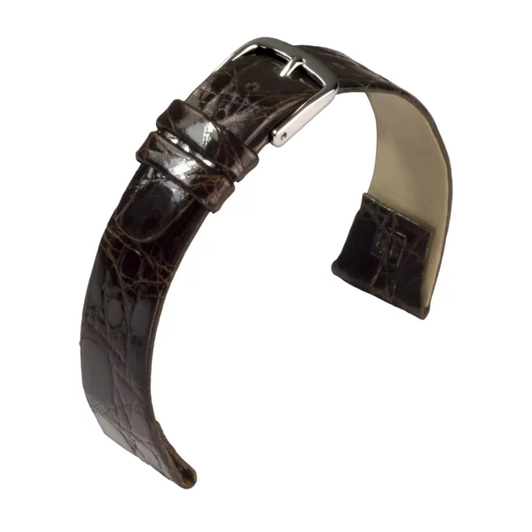 Eulit Kroko Clip Uhrenarmband (807) - Dunkelbraun