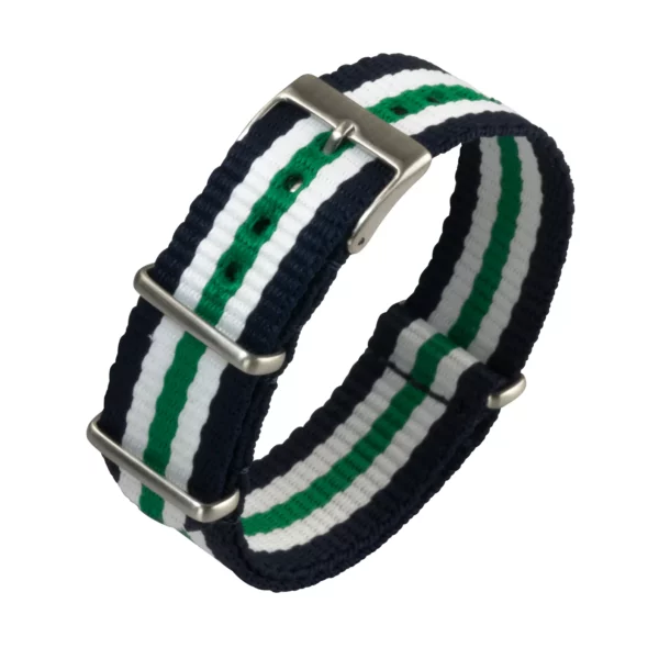 Eulit Nylon Uhrenarmband (264) - Blau/Weiß/Grün