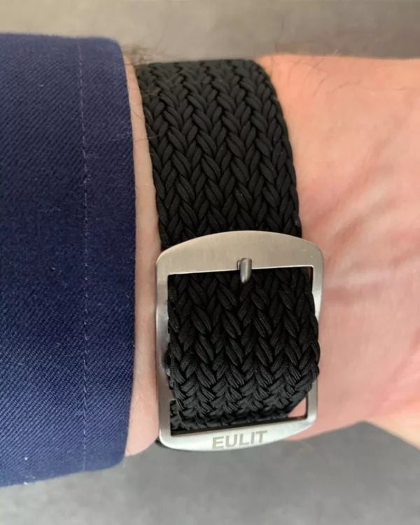 Eulit Atlantic Perlon-Uhrenarmband (306) - Schwarz/Rot – Bild 7
