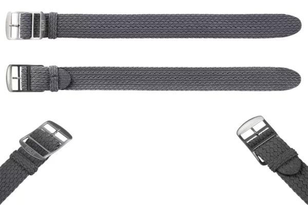 Eulit Atlantic Perlon-Uhrenarmband (306) - Schwarz/Rot – Bild 8