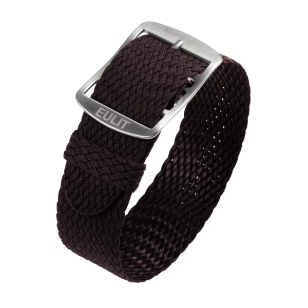 Eulit Baltic Perlon-Uhrenarmband (302) - Dunkelbraun