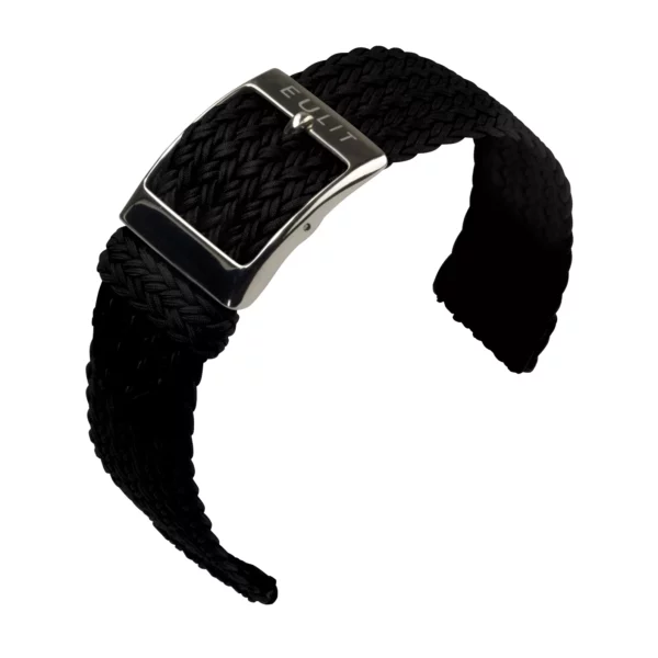 Eulit Palma Pacific Perlon-Uhrenarmband 2-teilig (314) - Schwarz
