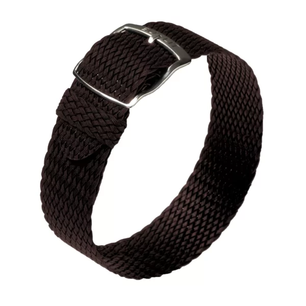 Eulit Panama Perlon-Uhrenarmband (303) - Dunkelbraun