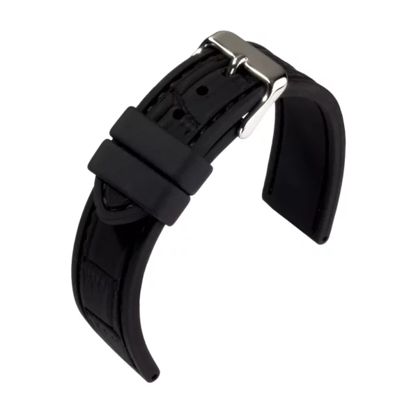 Eulit Silichron Uhrenarmband (156) - Schwarz