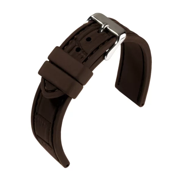 Eulit Silichron Uhrenarmband (156) - Dunkelbraun