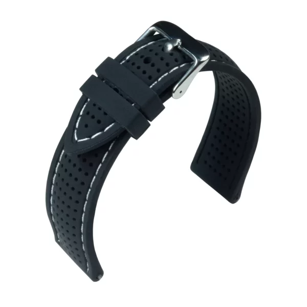 Eulit Silicon Air Uhrenarmband (158) - Schwarz/Weiß