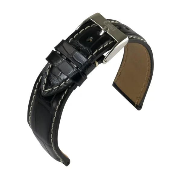 Eulux Alligator Highline Uhrenarmband (445) - Schwarz