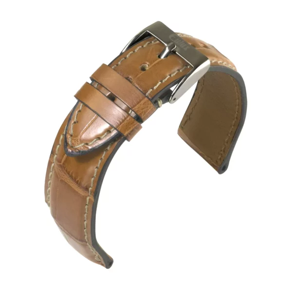 Eulux Alligator Highline Uhrenarmband (445) - Hellbraun