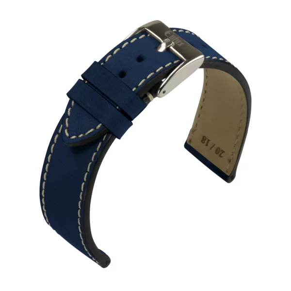 Eulux Nubuk Uhrenarmband (480) - Blau