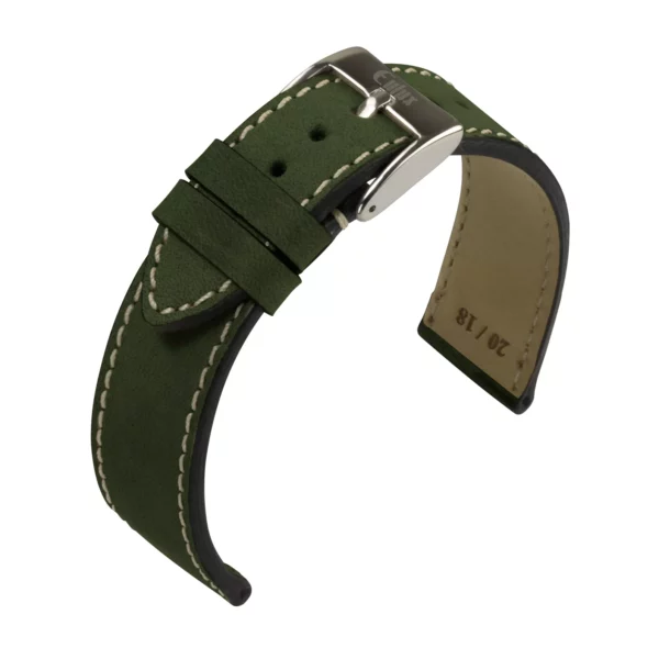 Eulux Nubuk Uhrenarmband (480) - Grün