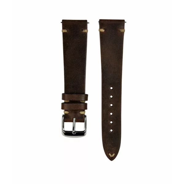 Jelsdal Vintage Leder-Uhrenarmband - Dunkelbraun