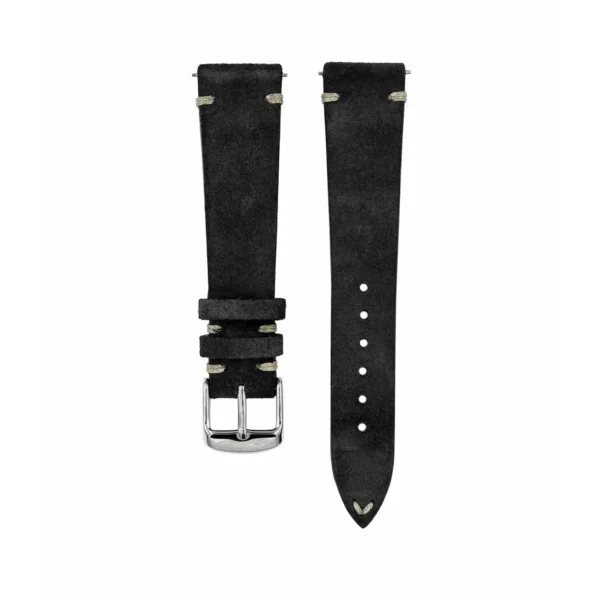 Jelsdal Vintage Wildleder-Uhrenarmband - Dunkelgrau