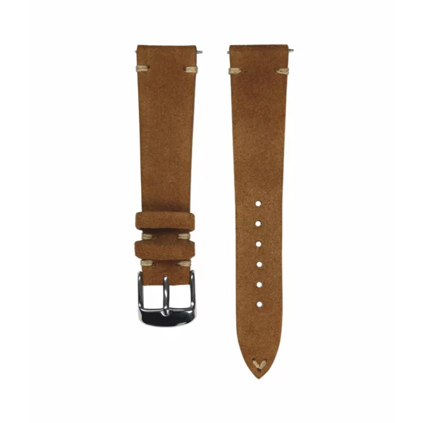 Jelsdal Vintage Wildleder-Uhrenarmband - Goldbraun