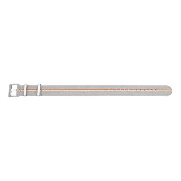 Pebro Nylon-Uhrenarmband - Elastisch (715) - Grau/Orange/Weiß