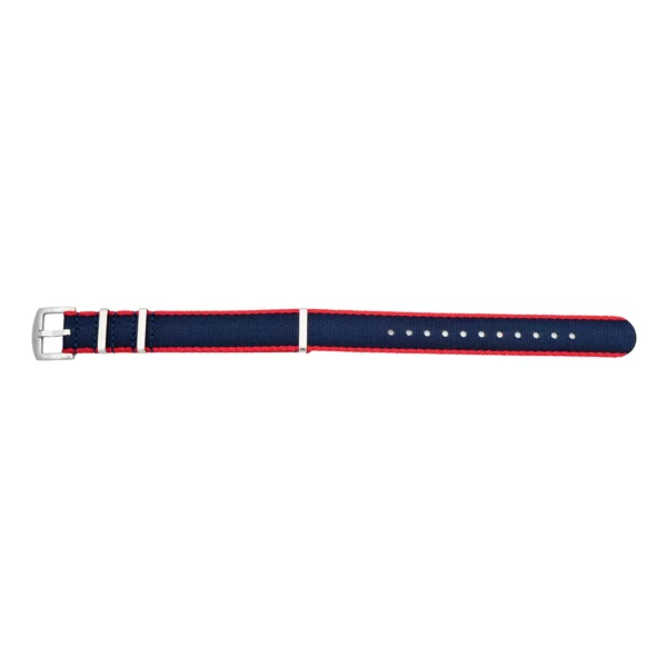 Pebro Nylon-Uhrenarmband (705) - Blau/Rot