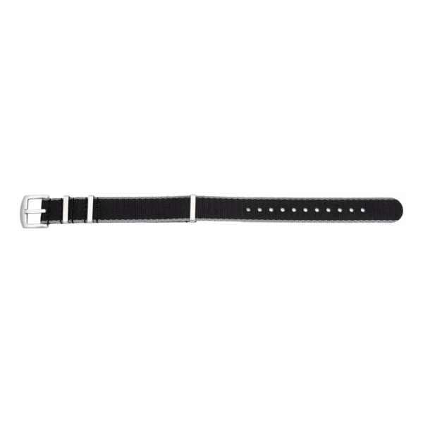 Pebro Nylon-Uhrenarmband (709) - Schwarz/Grau