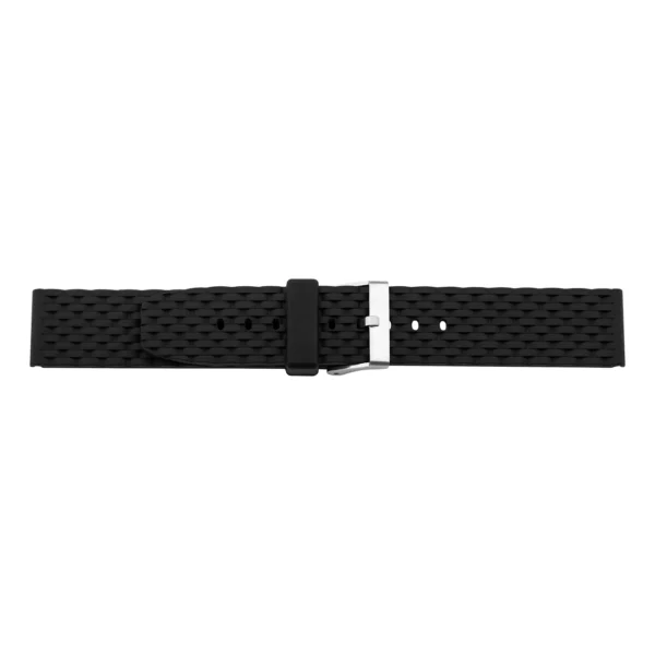 Pebro Kunststoff-Uhrenarmband - PU (839) - Schwarz