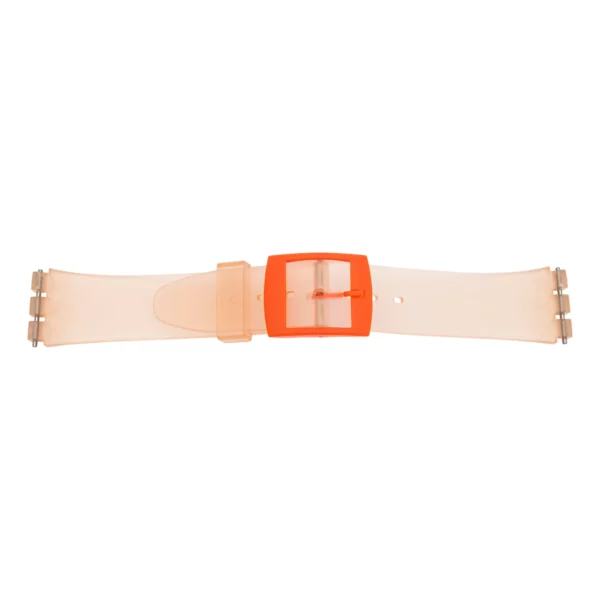 Pebro Kunststoff-Uhrenarmband - PVC (720) - Orange Transparent