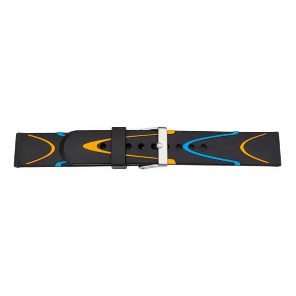 Pebro Kunststoff-Uhrenarmband - PVC (803) - Schwarz