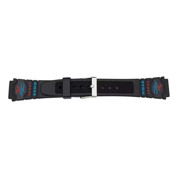 Pebro Kunststoff-Uhrenarmband - PVC (823) - Schwarz