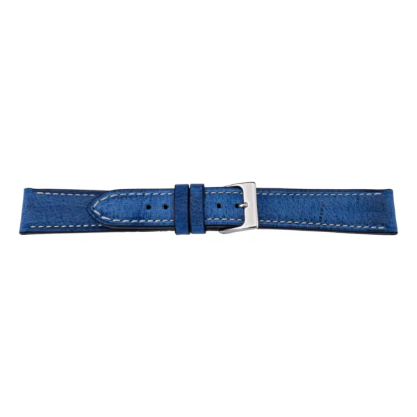 Pebro Premium Leder-Uhrenarmband - Antilopenleder (1011) - Blau