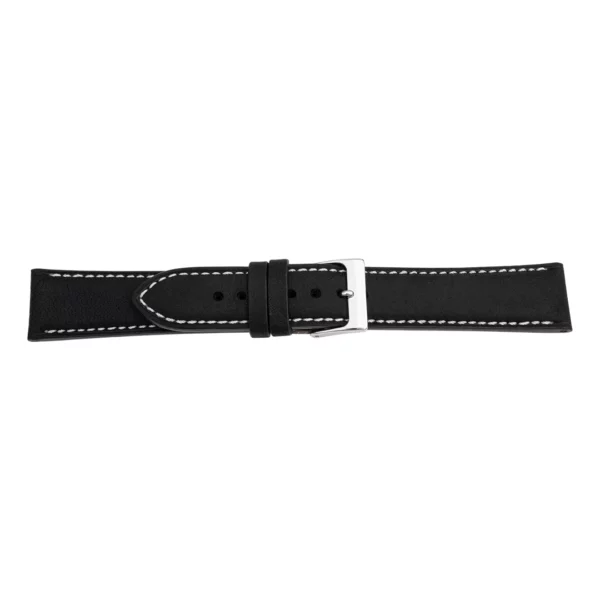 Pebro Premium Leder-Uhrenarmband - Antilopenleder (1034) - Schwarz