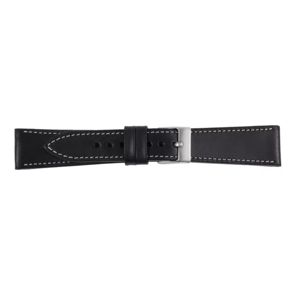 Pebro Premium Leder-Uhrenarmband (126) - Schwarz
