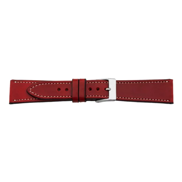 Pebro Premium Leder-Uhrenarmband (162) - Dunkelrot