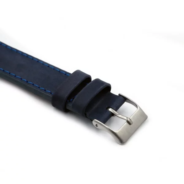 Pebro Premium Leder-Uhrenarmband (189) - Blau – Bild 2