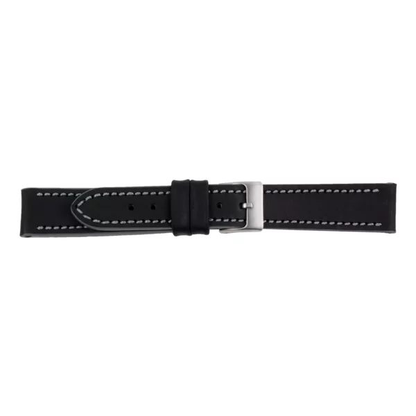 Pebro Premium Leder-Uhrenarmband (198) - Schwarz