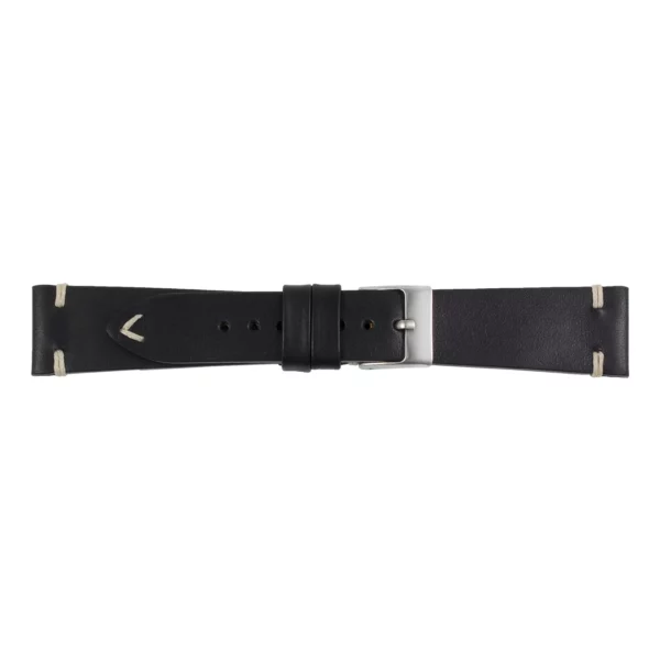 Pebro Premium Leder-Uhrenarmband (517) - Schwarz