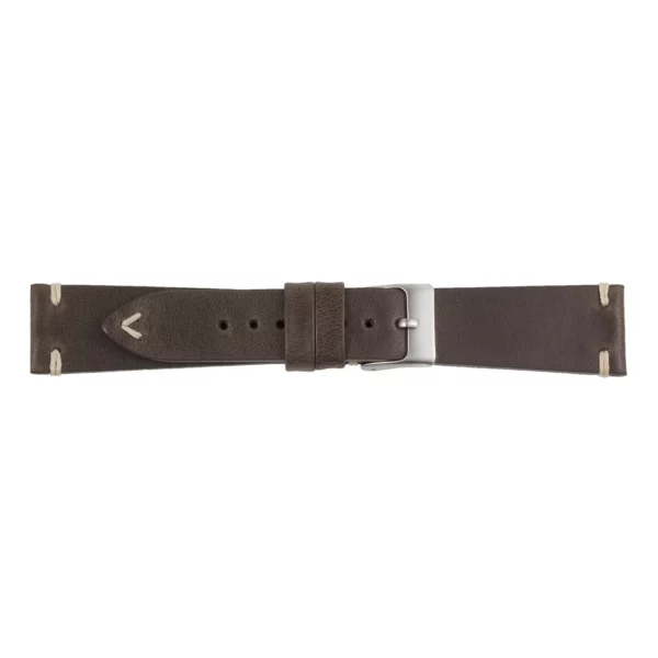 Pebro Premium Leder-Uhrenarmband (518) - Dunkelbraun