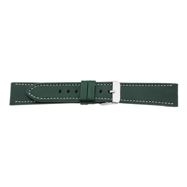 Pebro Premium Leder-Uhrenarmband (539) - Wein-Dunkelgrün