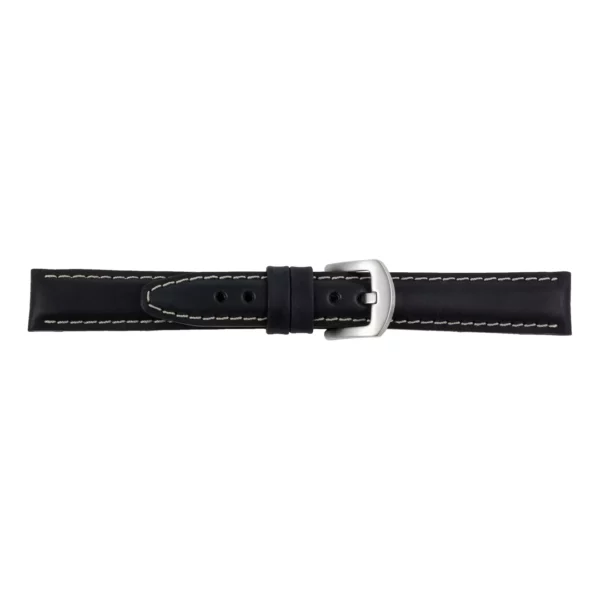 Pebro Premium Leder-Uhrenarmband (573) - XL - Schwarz